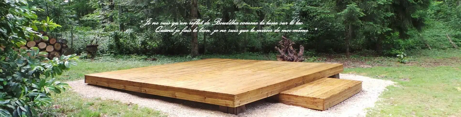 Dojo en forêt et citation d'ouverture, Domaine des Dragons d'Eau, David Mesmacque, spirit.fr